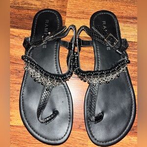 Rampage Sandals with Beads